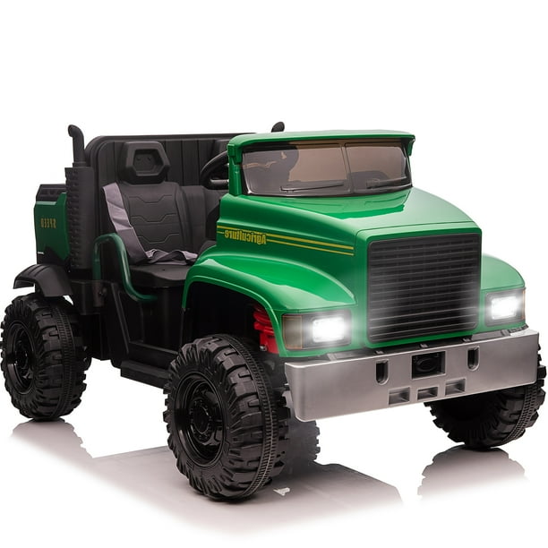 Hikiddo 24V Kids Ride on Dump Truck, 2 Seater Ride on Car Tractor with