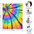 thumbnail image 4 of Colorful Rainbow Tie Dye Spiral Pattern Blanket,Comfortable Soft Flannel Throw Blanket,All Season,Warm Lightweight Blankets for Sofa Bed Couch Living Room Chair,30"x40", 4 of 4