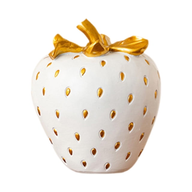 Figura de fruta de Beller dura - Estatua de Stroberry - Escultura de modelo de fruta de regalo como Oro blanco