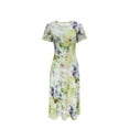 thumbnail image 2 of Blossoming Floral Print Dress - Comfortable Crew Neck, Stylish Short Sleeves, 2 of 11