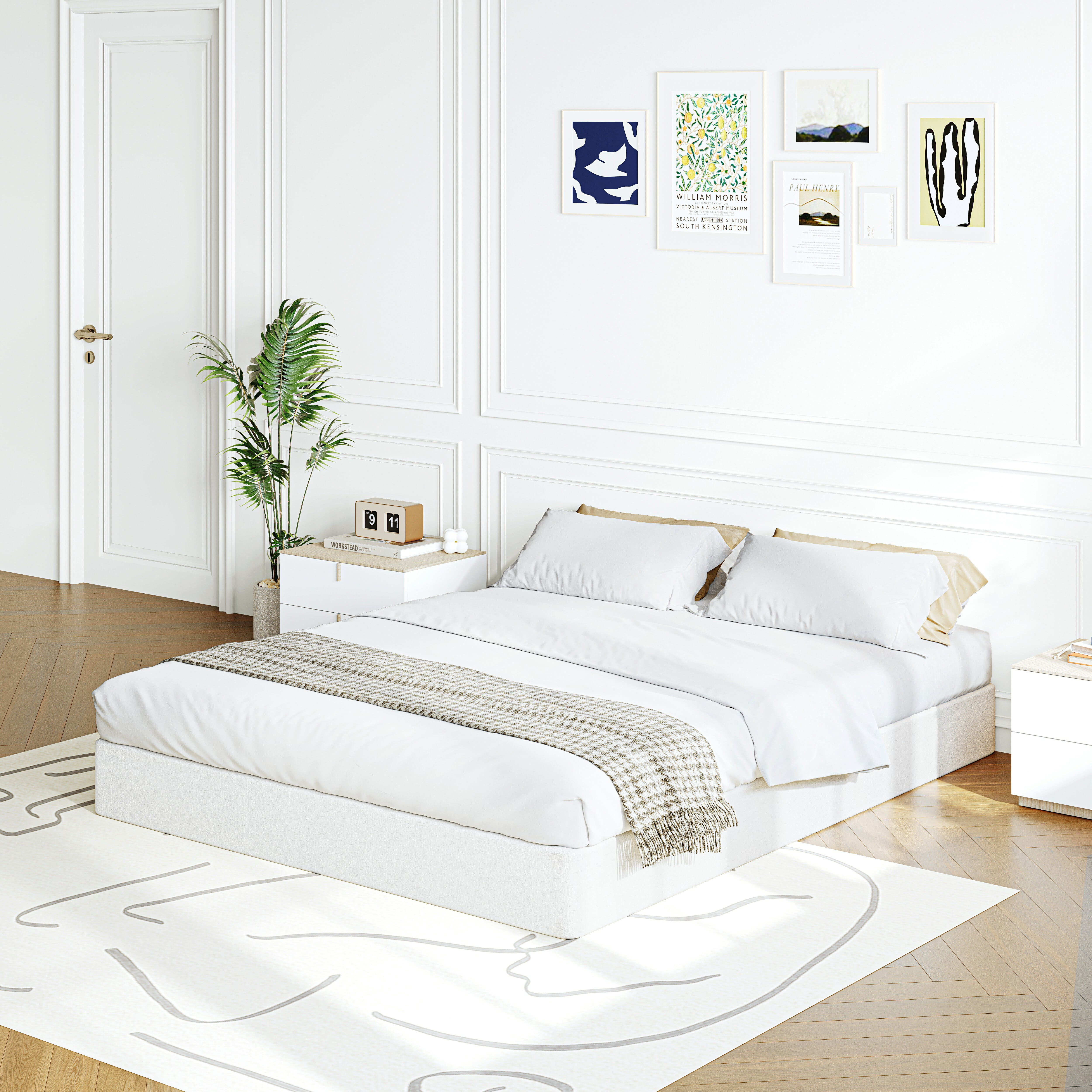 ULIESC Queen Box Spring, 7 Inch Queen Size Box Spring Only, Metal Box Spring Queen with Fabric Cover, Sturdy Mattress Foundation, Noise Free, Non-Slip, Easy Assembly