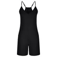thumbnail image 5 of Liacowi Women Summer Loose Jumpsuits Shorts Solid Color V Neck Sleeveless Suspender Overalls with Pockets Plus Size S-3XL, 5 of 7