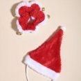 thumbnail image 5 of KYAIGUO Christmas Cat Costume Cute Cat Santa Hat & Scarf with Mini Bells Set for Puppy Christmas Cosplay Party Clothes, 5 of 6