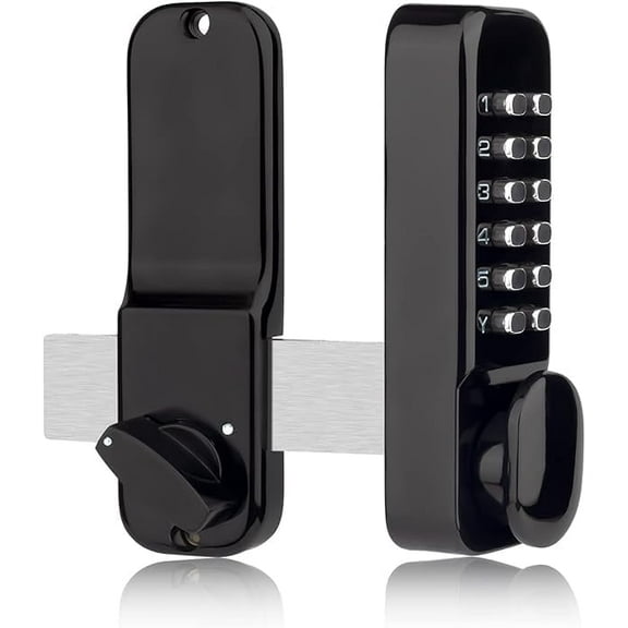 Keyless Entry Door Lock, Keypad Deadbolt, Mechanical Gate Lock with Handle Set