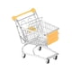thumbnail image 3 of Mini carrito de compras de metal, modelo decorativo, regalo, juego de rol multiusos, comida, juguete amarillo, 3 of 9