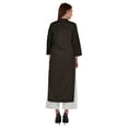 thumbnail image 4 of Bimba Kurta Droite Unie Ethnique Indienne pour Femmes à Col Mandarin avec Encolure Plissée en Coton, 4 of 7