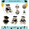 thumbnail image 4 of DolliBu Sitting Grey Alligator Graduation Plush Toy - Super Soft Plush Graduation Stuffed Animal Dress Up Gown, Cap and Tassel Outfit - Congratulatory Graduation Gift – 9 Inches, 4 of 6