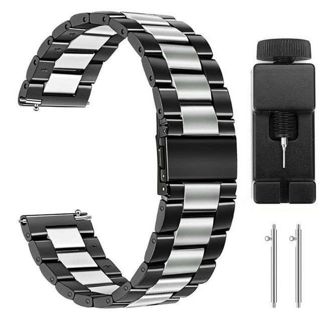 Correa Metálica de Acero Inoxidable de 22mm con Tres Diseños Versátil Elegante y Cómoda