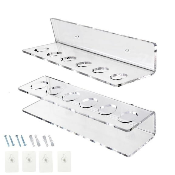 hejhncii Stylish Storage Rack for Pool Cues Self-adhesive Wall Mounted Transparent Acrylic Cue Stick Holder Billiard Stick Shelf