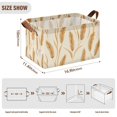 thumbnail image 7 of Yayeee Foldable Storage Basket for Shelves with Handles Waterproof Cloth Bins, Wheat Ears Pattern, 7 of 7