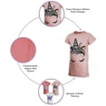 thumbnail image 4 of MISS POPULAR Girls 3-Pack Short Sleeve T-Shirts – Super Soft Cotton Graphic Tees with Unicorn & Glitter Print (Combo A, Size 7/8), 4 of 5
