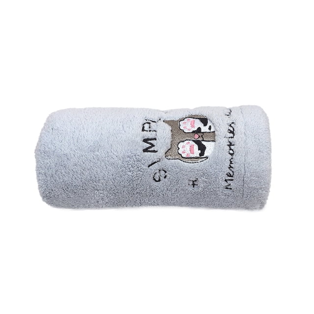 Toalla para Secar el Cabello, Terciopelo Coral, Absorbente, Secado Rápido, Paño para Envoltura, Baño, Ducha, Paño para Colgar, Azul Scienceny HA002196-02