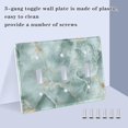 thumbnail image 4 of 2 Gang Light Switch Cover Plate Mint Green Marble Wall Plate Decorate Electrical Outlet Cover Plates 4.56”x4.48”, 4 of 8