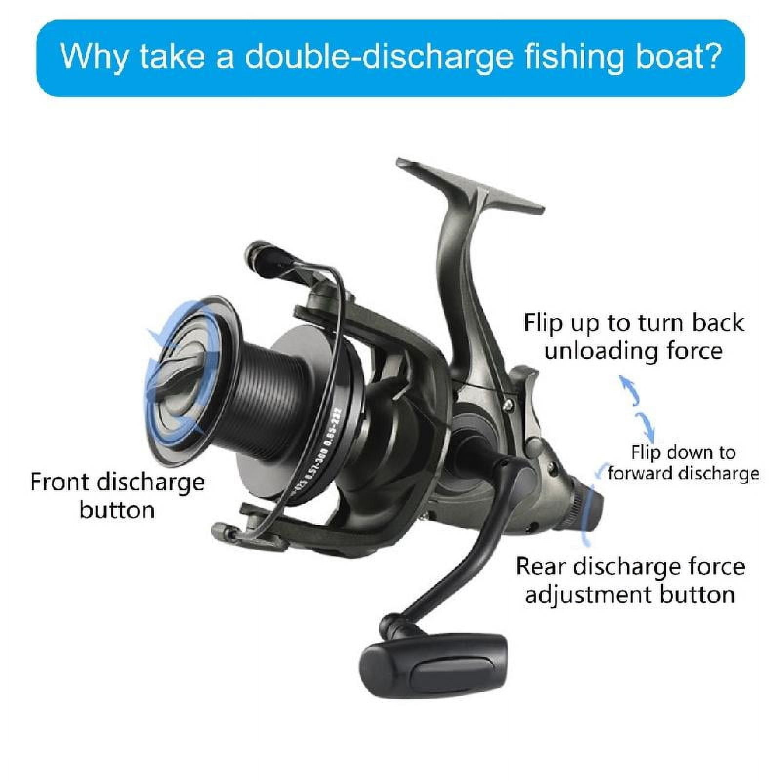 Zeiwohndc 4.6:1 Gear Ratio Sea Rotating Reels 39.5LBS Drag Fishing Reels Wheel
