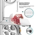 thumbnail image 2 of 0.04"-8" Cutting Thickness & 0.04"-10" Height Electric Bone Saw Machine, 2000W 110V Stainless Steel Meat Bandsaw, Commercial Frozen Meat Cutter with 8 Blades, Meat Cutting Machine for Kitchen, 2 of 8