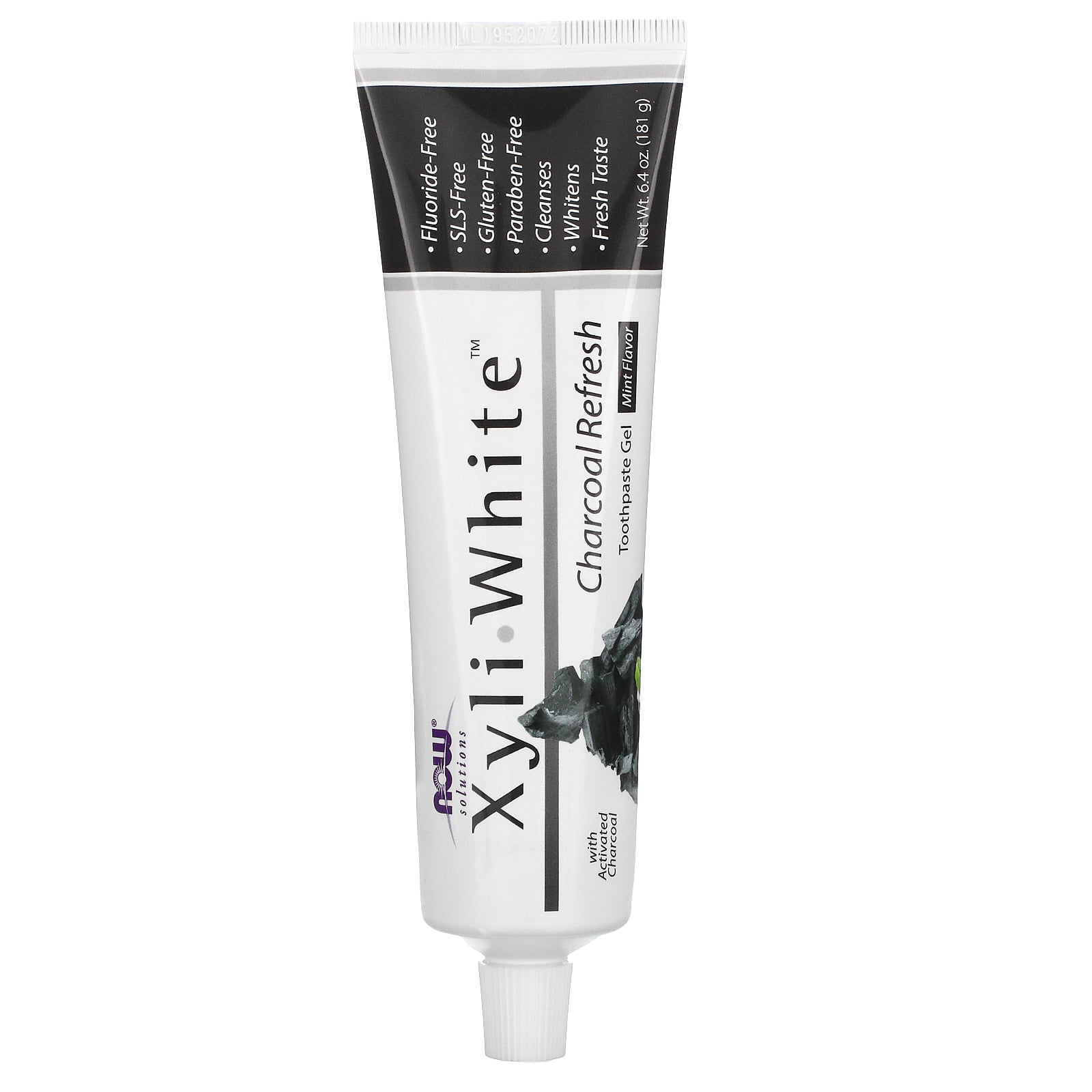 Now Foods Solutions, XyliWhite, Charcoal Refresh, Toothpaste Gel, Mint, 6.4 oz (181 g)