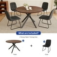 thumbnail image 3 of 45.3" Round Dining Table Set, Mid Century Modern Round Dining Table for 4 Person, with Steel Legs, Coffee Table for Kitchen Dining Room, Office, Save Space, 3 of 6