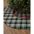 thumbnail image 2 of Christmas Truck Christmas Tree Skirt 48 Inches Large Christmas Skirt Tree, Green Plaid Xmas Tree Snowflake Tree Skirt Christmas Decorations for Fireplace Party Holidays Indoor Outdoor, 2 of 7