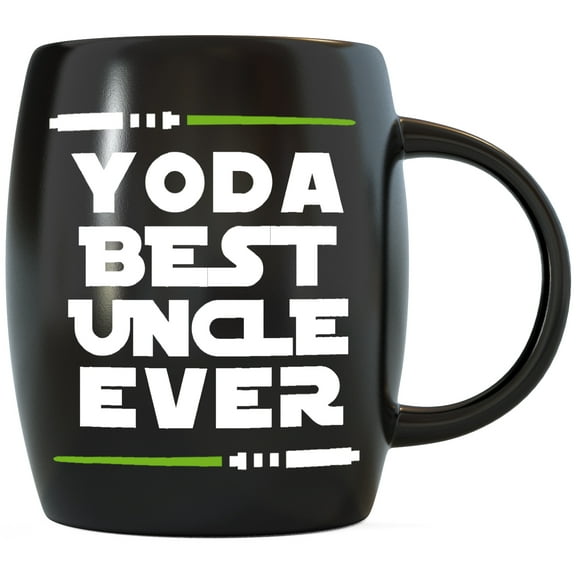 Mug A Day Yoda Best Uncle Ever Funny Uncle Coffee Mug Tea Cup Best Fathers Day Gift for Uncles Siblings Brothers from Niece Nephew Sister Aunt Mom Dad Novelty Gag Gift for Christmas Birthday 16oz