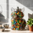 thumbnail image 5 of Adorable Shaped Clear Plastic Candy Jar with Airtight Lid Food Storage Container for Sweets Snacks Kitchen Counter Decor Holiday Gift Idea, 5 of 5
