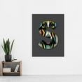thumbnail image 2 of Letter S Stripe Dog Face Multicoloured Decorative Graffiti Mural Alphabet Initial Stencil Extra Large XL Wall Art Poster Print, 2 of 3