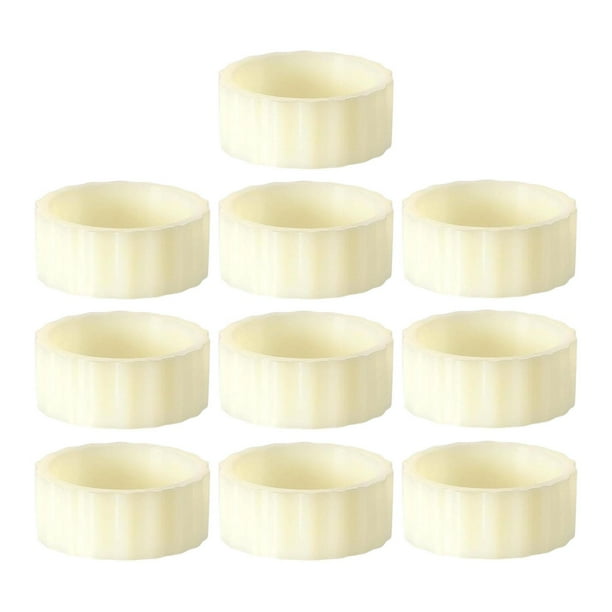 10 piezas de pinzas para velas y velas, base antideslizante para portavelas beige
