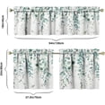 thumbnail image 2 of Sage Kitchen Curtain Valance 3 Piece Set, Sage Leaf Floral Kitchen Decor for Home Interior Decor, Farmhouse Kitchen Curtains and Valance Set Short Curtain Sink Window Decor 24 Inch, 2 of 6