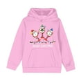 thumbnail image 3 of Sudadera con capucha para niñas y niños, sudadera de manga larga con cuello redondo y estampado de moda, jersey con bolsillo, sudadera de poliéster para niñas, 3 of 8