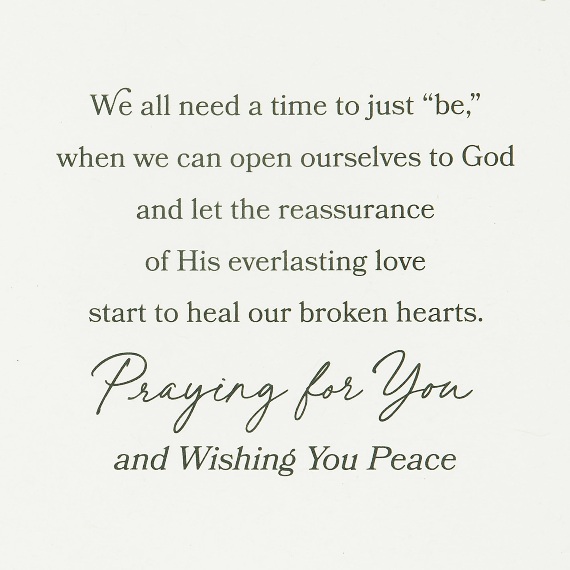 DaySpring Religious Sympathy Card (God's Gift of Time)