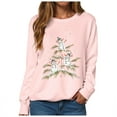 thumbnail image 6 of UngA Christmas Sweatshirts Women Casual Christmas Tree Pullover Shirt Long Sleeve Xmas Vacation Party Clothes Top Sweatshirt Women (Pink,M), 6 of 6