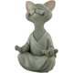 thumbnail image 2 of Estatua de Buda meditando con un gato gris caprichoso, escultura decorativa para jardín interior y exterior, colección Happy Cat, regalos para amantes de los gatos, mujeres, amantes de los, 2 of 7