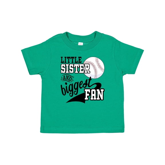 Inktastic Little Sister and Biggest Baseball Fan Girls Baby T-Shirt
