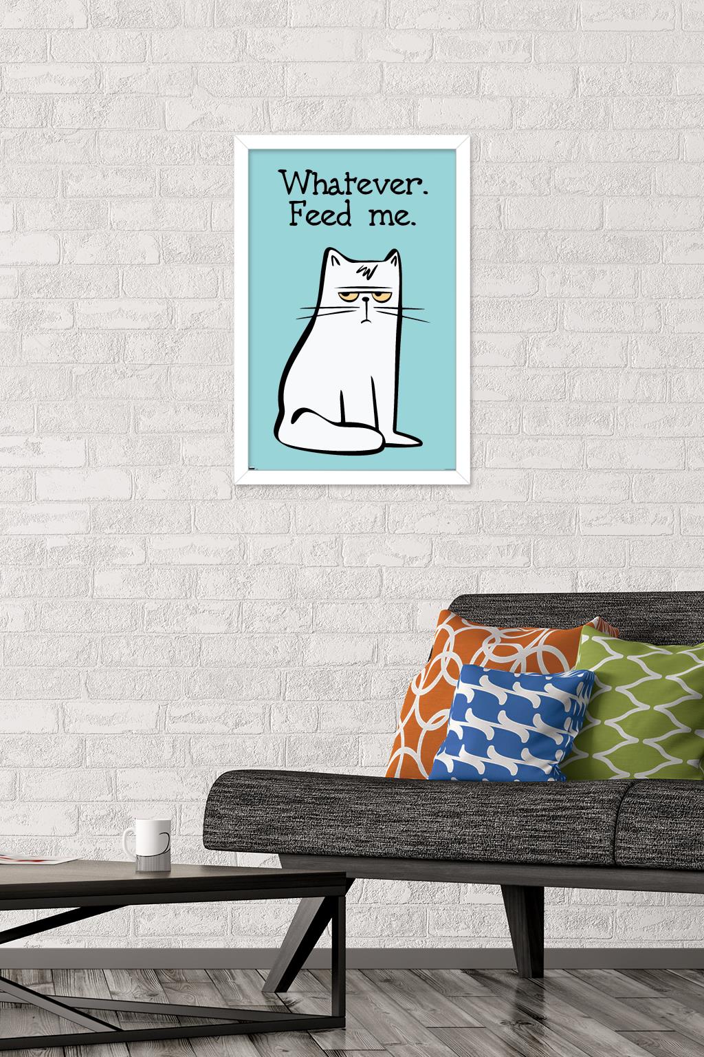 Whatever Feed Me Wall Poster, 14.725" x 22.375" Framed