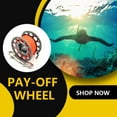 thumbnail image 3 of Keep Diving Spool Reel Portable Solid Color Polyester Rope Reels Freediving Fishing Underwater Accessories with Double End Hook Grey 30m, 3 of 8