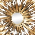 thumbnail image 5 of DecMode Gold Metal Looped Sunburst Wall Decor with Mirror Accent (3 Count), 5 of 14
