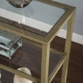 thumbnail image 2 of Southern Enterprises Jumpluff Metal/Glass 3-Tier Console Table/Media Stand, 2 of 17