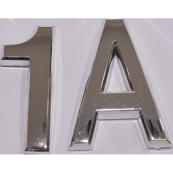 Apartment Number 1A Sign/Mailbox Number Sign, Door Number Sign. Letter C (Silver,3D, Size 2.75 x 1.75, Comes with Double Sided Tape)- The Maple line