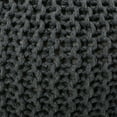 thumbnail image 3 of Gray Cotton Knitted Pouf - Or Floor Cushion For Comfort Rest, 200lb Weight Capacity, Decorative, Spot Clean, Beads Filled, 19.74x19.74x12.78 Inches With Capacity 200lbs, 19.74 In X 12.78, 3 of 3