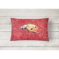 thumbnail image 2 of Carolines Treasures 8868PW1216 Lady Bug on Red Canvas Fabric Decorative Pillow, 12H x16W, multicolor, 2 of 3