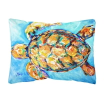 Carolines Treasures MW1150PW1216 Sand Dance Turtle Canvas Fabric Decorative Pillow 12H x16W multicolor