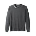 thumbnail image 2 of Daxton Premium Chicago Men Long Sleeves T Shirt Ultra Soft Medium Weight Cotton, Hth Charcoal Tee White Letters 1XL, 2 of 3