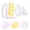 thumbnail image 3 of 5pcs Multi-Function Sewing Rulers Set for Fabric Cutting and Crafting with Fashion Design Templates, 3 of 8