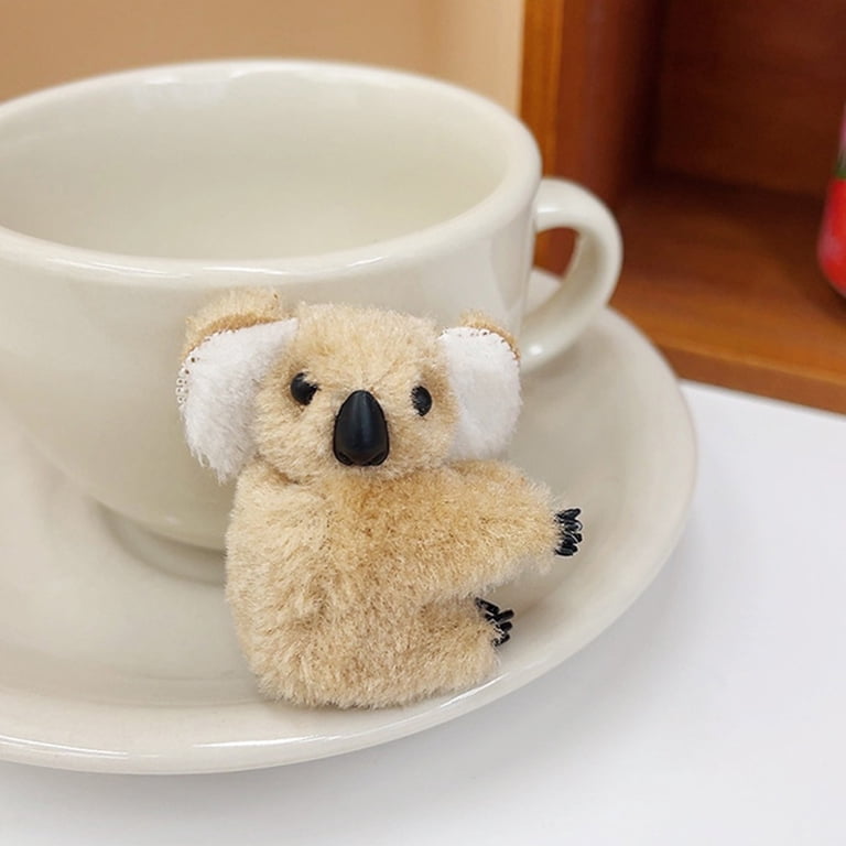 WRITWAA 1Pair Soft Resin Koala Hair Clips Plush Animal Hair  display picture 1