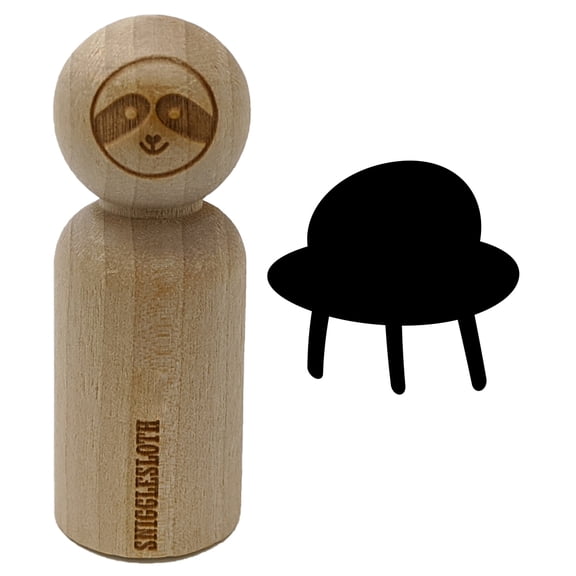 Space Ship UFO Solid Rubber Stamp for Scrapbooking Crafting Stamping - Small 3/4 Inch