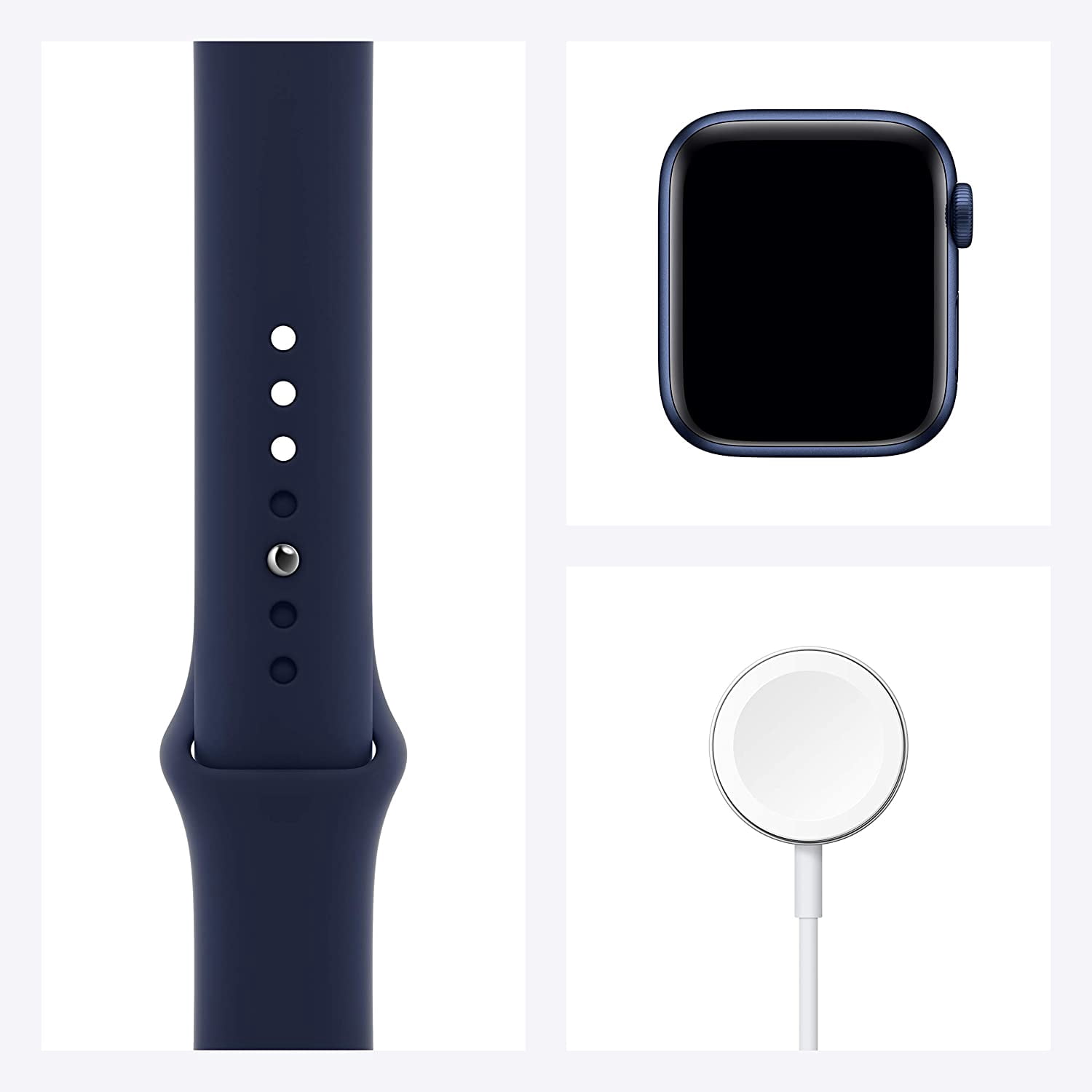 Restored Apple Watch Series 6 (GPS, 40mm) Blue Case + Navy Sport Band (Refurbished)