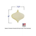 thumbnail image 2 of Pack of 1, Medium 7.5" x 8" x 1/4" Baltic Birch Plywood Christmas Ornament #2 Wood Cutout for Wood Craft Project, Children or Adult Art Work, Home Décor and DIY Fun, Made in USA, 2 of 2