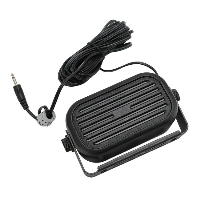 Altavoz externo de Automóvil de 3.5 mm, Mini Altavoz externo Ruidoso Estabilidad Alta Clara Con Base para Escános de Radioa de Radio de Radio CB