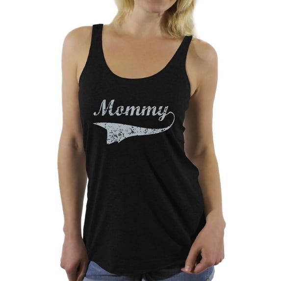 Awkward Styles Women's Mommy Vintage Graphic Racerback Tank Tops Gray Gift for Mom