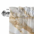 thumbnail image 2 of Valances for Windows Watercolor Abstract Marble Texture Rod Pocket Short Curtain for Bathroom Living Room Bedroom Gold Stripe Crack Stone 1 Panel 42x12in, 2 of 9