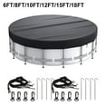 thumbnail image 3 of 210D Oxford Cloth Round Solar Pool Cover 6 Size Black: Heat Absorption 15Ft, 3 of 4